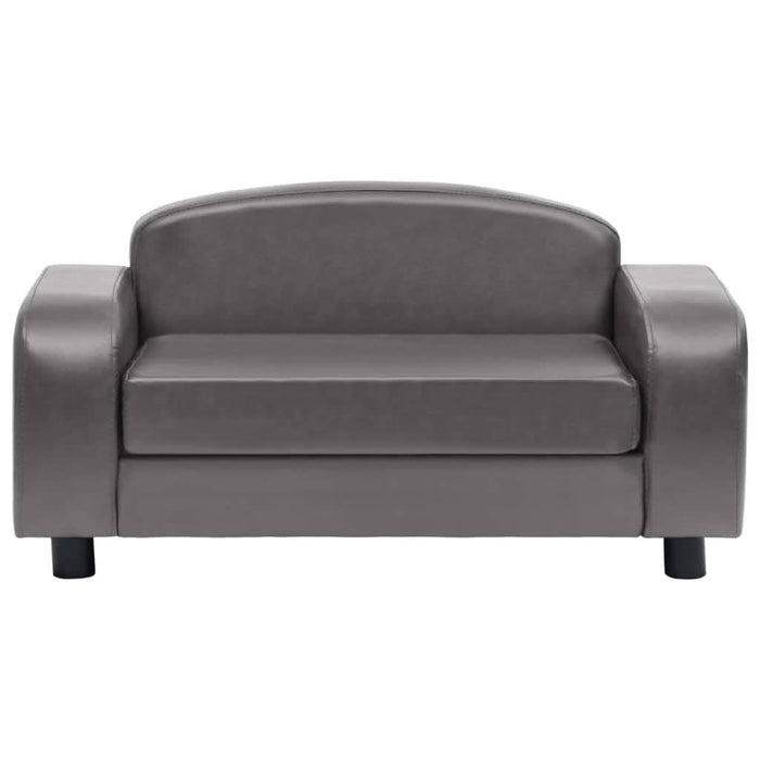 Canapea pentru câini, gri, 80 x 50 x 40 cm, piele ecologică - WALTI WALTI