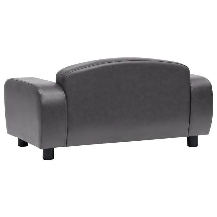 Canapea pentru câini, gri, 80 x 50 x 40 cm, piele ecologică - WALTI WALTI