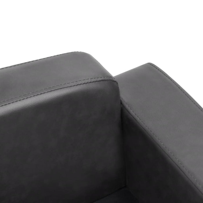 Canapea pentru câini, gri, 80 x 50 x 40 cm, piele ecologică - WALTI WALTI