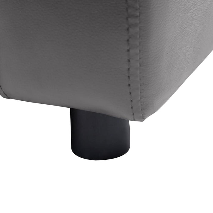Canapea pentru câini, gri, 80 x 50 x 40 cm, piele ecologică - WALTI WALTI
