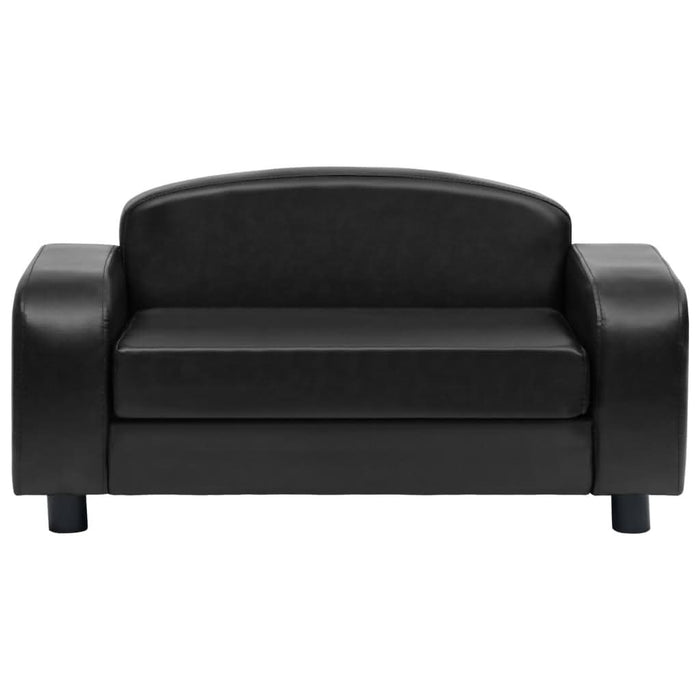 Canapea pentru câini, negru, 80 x 50 x 40 cm, piele ecologică - WALTI WALTI