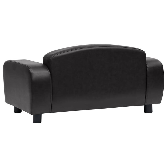 Canapea pentru câini, negru, 80 x 50 x 40 cm, piele ecologică - WALTI WALTI