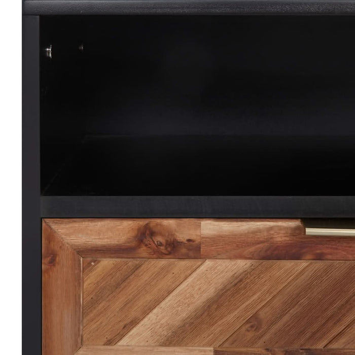 Comodă TV, 100 x 35 x 45 cm, lemn masiv de acacia și MDF - WALTI WALTI