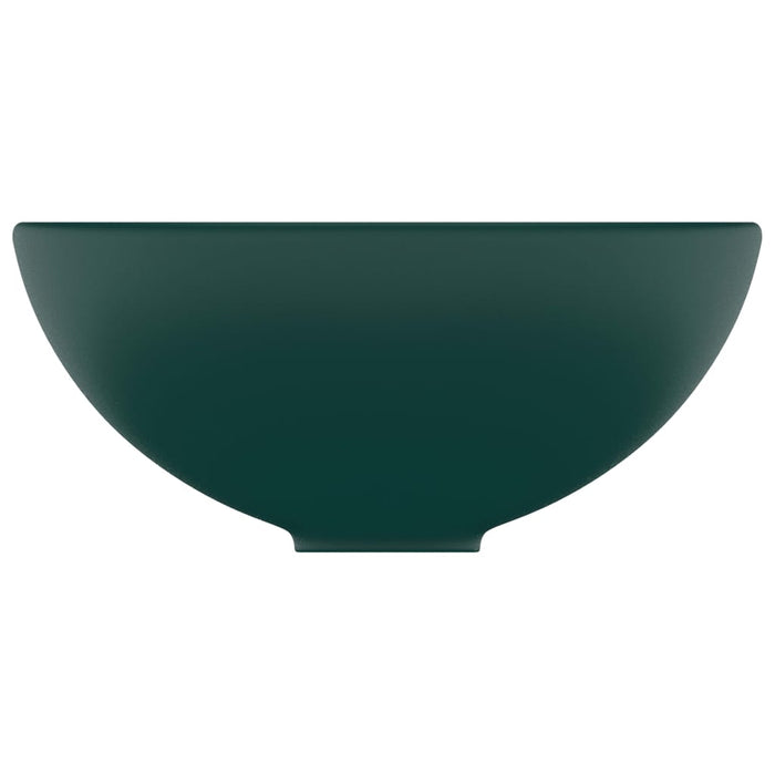 Chiuvetă baie lux verde închis mat 32,5x14 cm ceramică rotund - WALTI WALTI