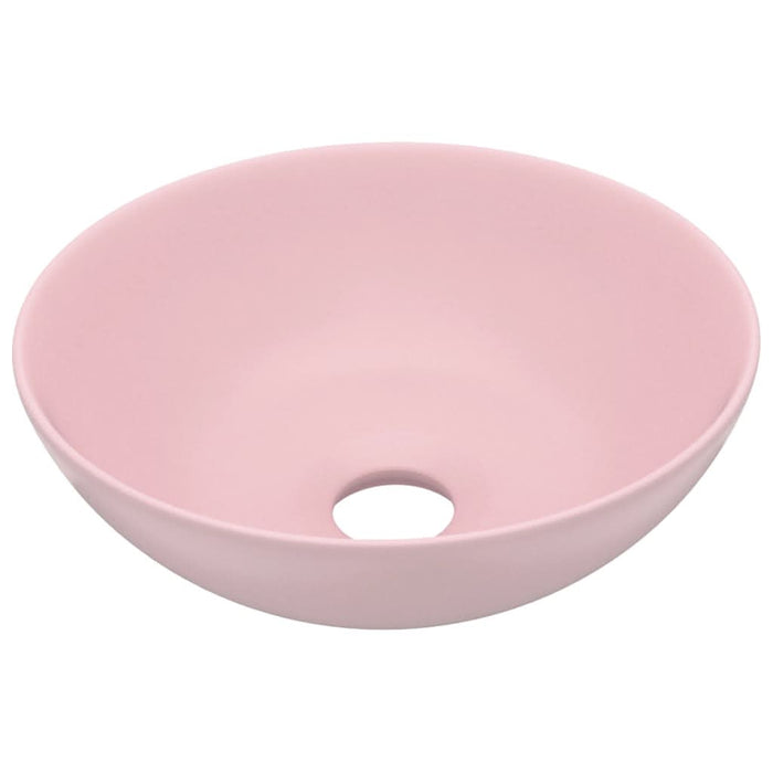 Chiuvetă de baie, roz mat, ceramică, rotund - WALTI WALTI