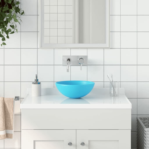 Chiuvetă de baie, verde deschis, ceramică, rotund - WALTI WALTI