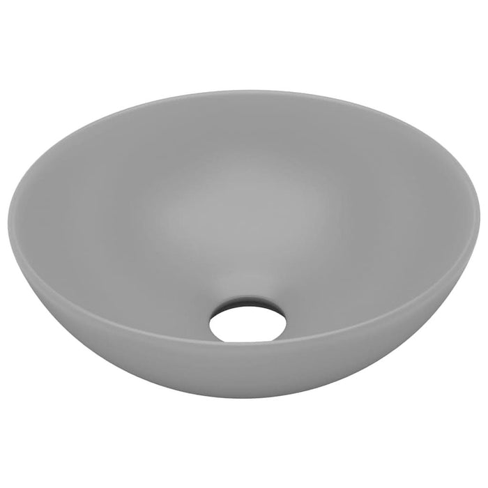 Chiuvetă de baie, gri deschis, ceramică, rotund - WALTI WALTI