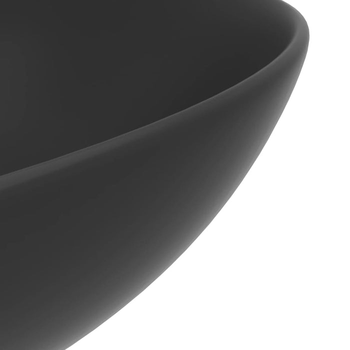 Chiuvetă de baie, gri închis, ceramică, rotund - WALTI WALTI