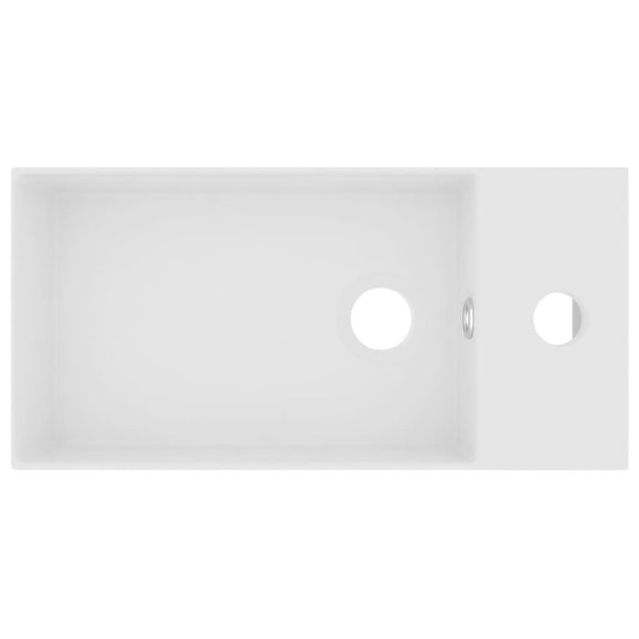 Chiuvetă de baie cu preaplin, alb mat, ceramică - WALTI WALTI