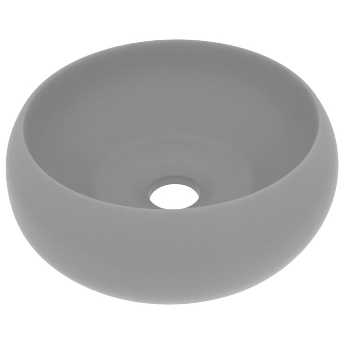 Chiuvetă baie lux gri deschis mat 40x15 cm ceramică rotund - WALTI WALTI
