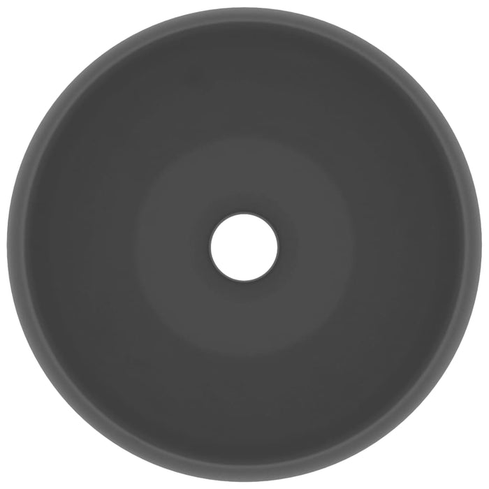 Chiuvetă baie lux, gri închis mat, 40x15 cm, ceramică, rotund - WALTI WALTI