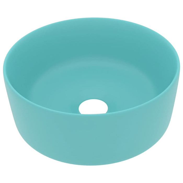 Chiuvetă baie lux verde deschis mat 40x15 cm ceramică rotund - WALTI WALTI