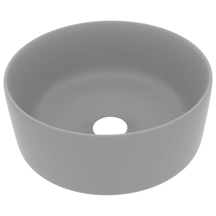 Chiuvetă baie lux gri deschis mat 40x15 cm ceramică rotund - WALTI WALTI