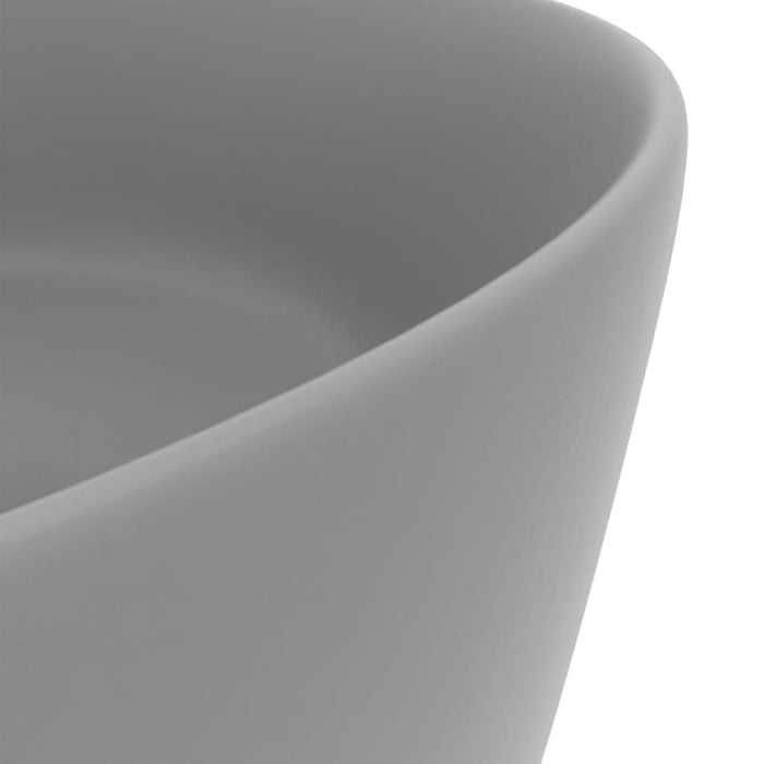 Chiuvetă baie lux gri deschis mat 40x15 cm ceramică rotund - WALTI WALTI