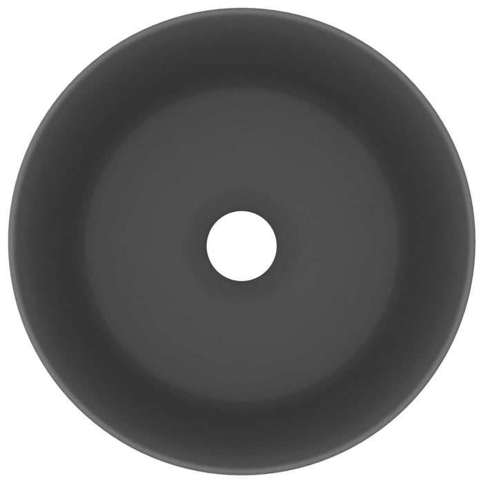 Chiuvetă baie lux, gri închis mat, 40x15 cm, ceramică, rotund - WALTI WALTI