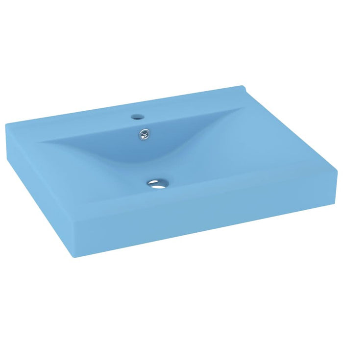 Chiuvetă baie lux, orificiu robinet, bleu mat 60x46 cm ceramică - WALTI WALTI