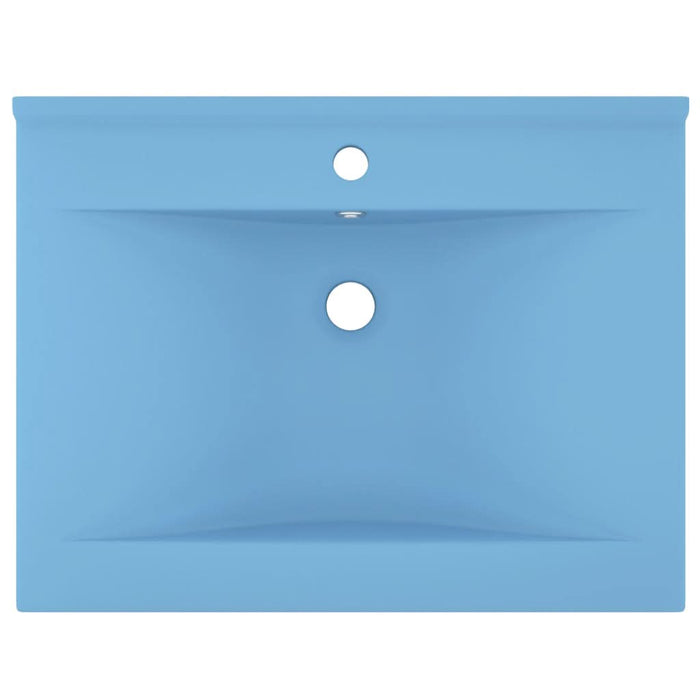 Chiuvetă baie lux, orificiu robinet, bleu mat 60x46 cm ceramică - WALTI WALTI