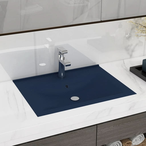 Chiuvetă baie lux orificiu robinet albastru 60x46 cm ceramică - WALTI WALTI