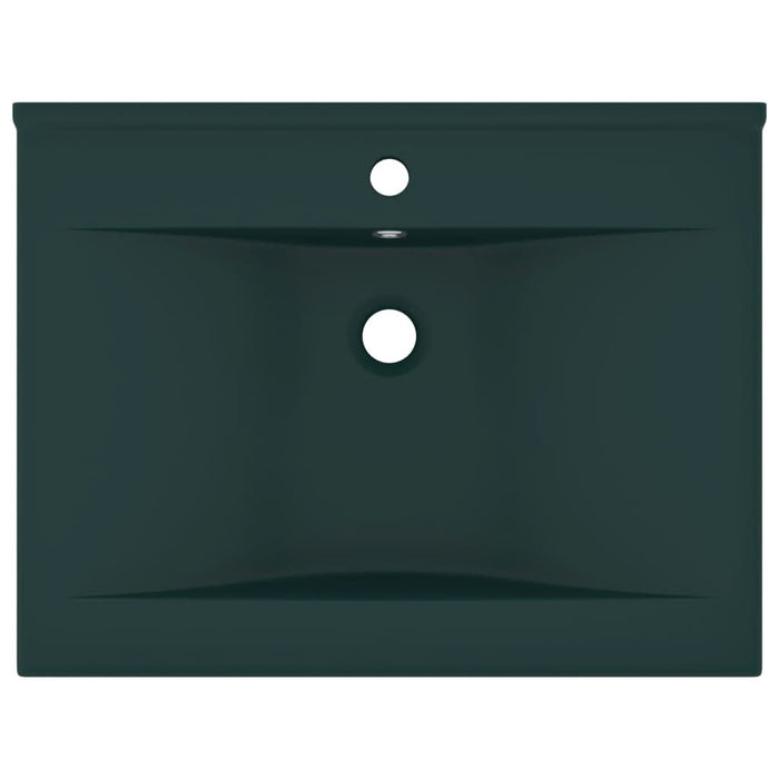 Chiuvetă baie lux, orificiu robinet verde mat 60x46 cm ceramică - WALTI WALTI