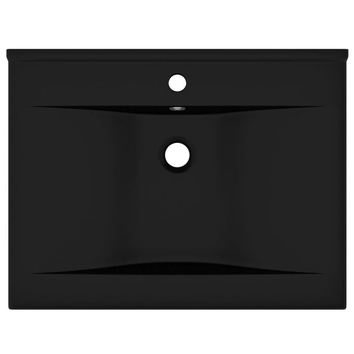 Chiuvetă baie lux, orificiu robinet negru mat 60x46 cm ceramică - WALTI WALTI