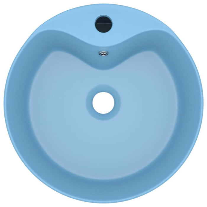 Chiuvetă de lux cu preaplin, bleu mat, 36x13 cm, ceramică - WALTI WALTI