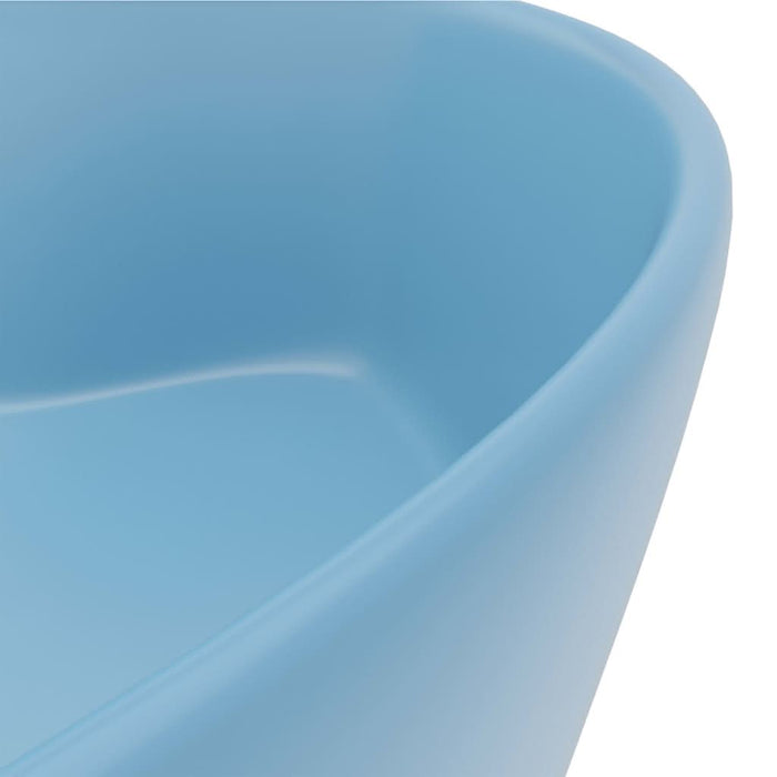 Chiuvetă de lux cu preaplin, bleu mat, 36x13 cm, ceramică - WALTI WALTI