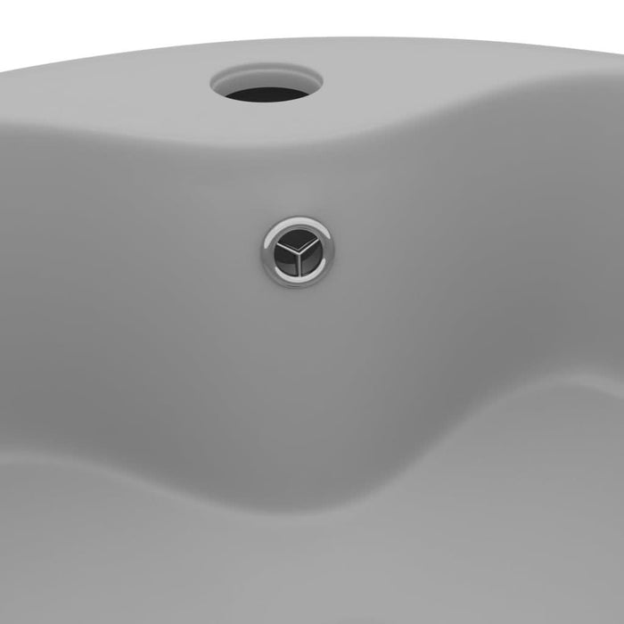 Chiuvetă de lux cu preaplin, gri deschis mat, 36x13 cm ceramică - WALTI WALTI