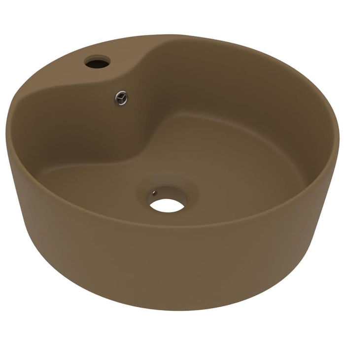 Chiuvetă de lux cu preaplin, crem mat, 36 x 13 cm, ceramică - WALTI WALTI