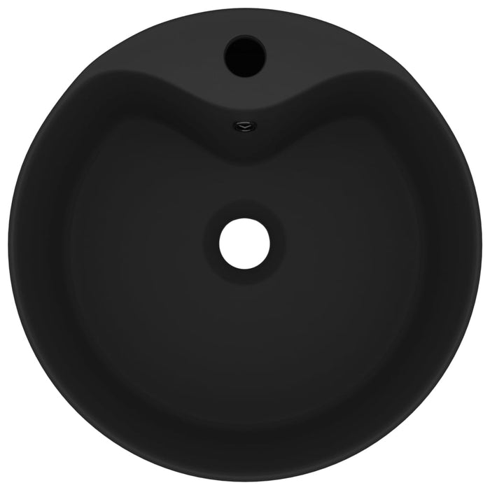 Chiuvetă de lux cu preaplin, negru mat, 36 x 13 cm, ceramică - WALTI WALTI