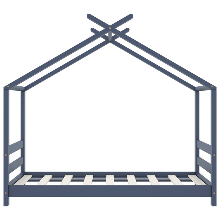 Cadru de pat pentru copii, gri, 70 x 140 cm, lemn masiv de pin - WALTI WALTI