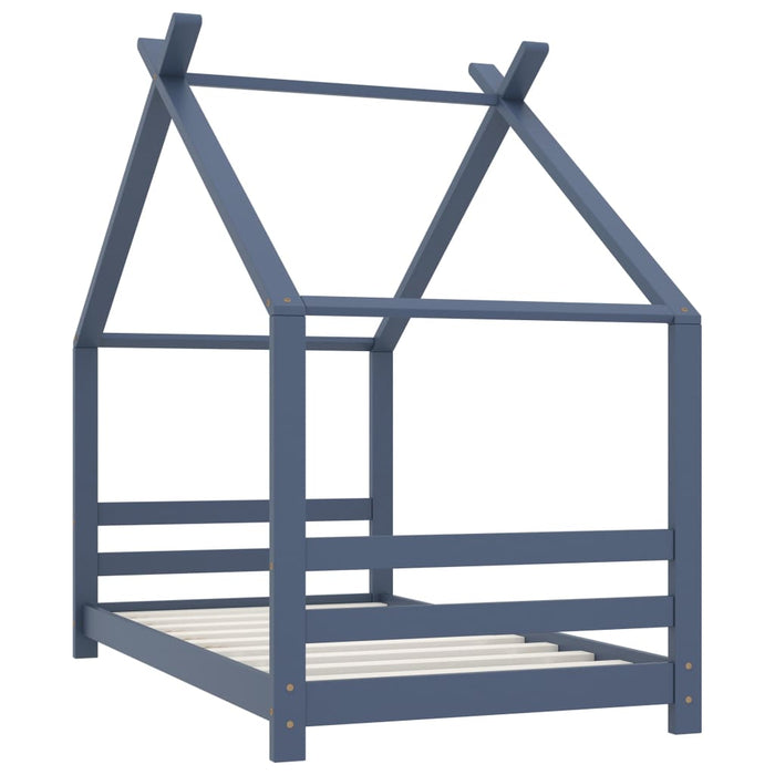 Cadru de pat de copii, gri, 80 x 160 cm, lemn masiv de pin - WALTI WALTI