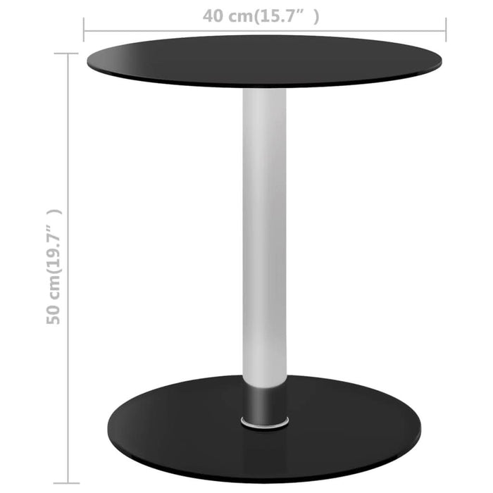 Masă de cafea, negru, 40 cm, sticlă securizată - WALTI WALTI