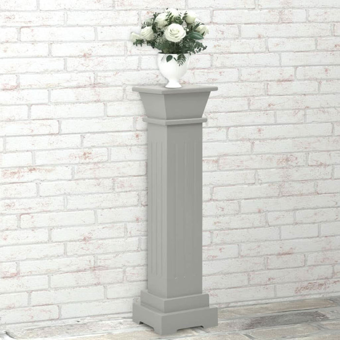 Suport de plante clasic formă stâlp pătrat gri 17x17x66 cm MDF - WALTI WALTI