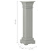 Suport de plante clasic formă stâlp pătrat gri 17x17x66 cm MDF - WALTI WALTI