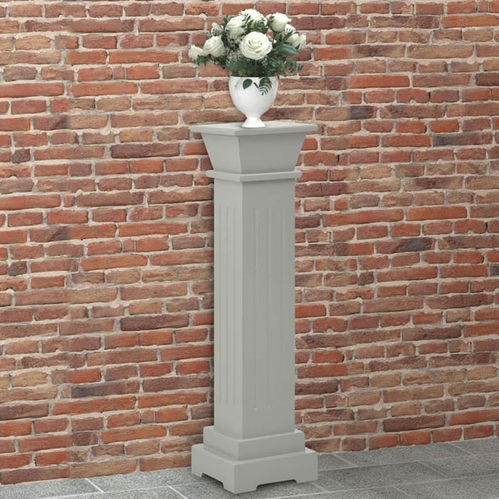 Suport de plante clasic formă stâlp pătrat gri 17x17x66 cm MDF - WALTI WALTI
