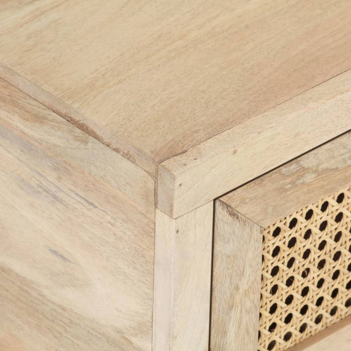 Măsuță cafea, 90x50x37 cm, lemn masiv mango și trestie naturală - WALTI WALTI