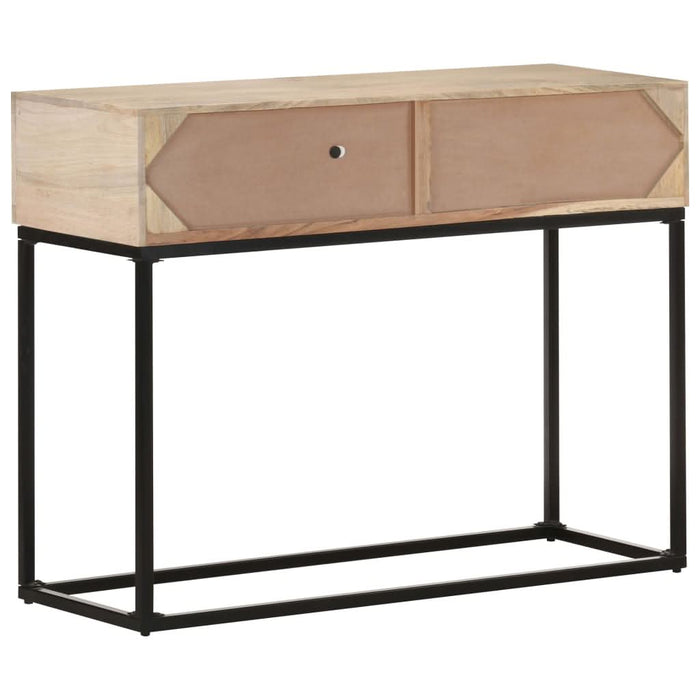 Masă consolă, 100x35x76 cm, lemn masiv mango/trestie naturală - WALTI WALTI