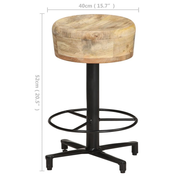 Scaune de bar, 2 buc., 52 cm, lemn masiv de mango - WALTI WALTI