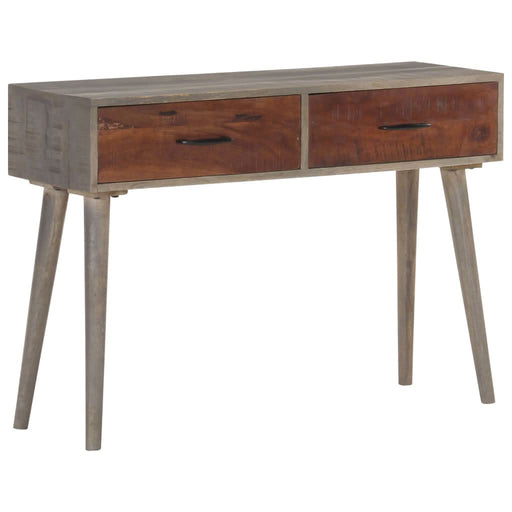 Masă consolă, gri, 110x35x75 cm, lemn masiv de mango nefinisat - WALTI WALTI