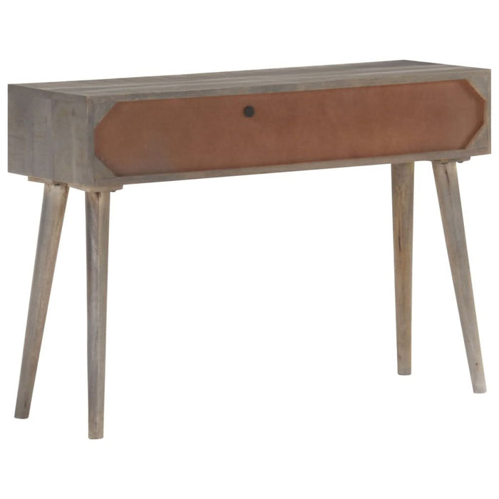 Masă consolă, gri, 110x35x75 cm, lemn masiv de mango nefinisat - WALTI WALTI