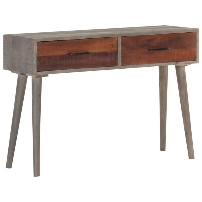Masă consolă, gri, 110x35x75 cm, lemn masiv de mango nefinisat - WALTI WALTI