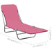 Șezlonguri pliabile, 2 buc., roz, oțel & material textil - WALTI WALTI