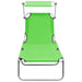 Șezlong pliabil cu copertină, verde, aluminiu - WALTI WALTI