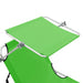 Șezlong pliabil cu copertină, verde, aluminiu - WALTI WALTI