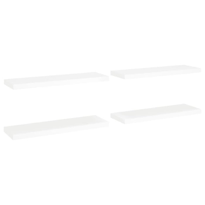 Rafturi de perete, 4 buc., alb, 80 x 23,5 x 3,8 cm, MDF - WALTI WALTI