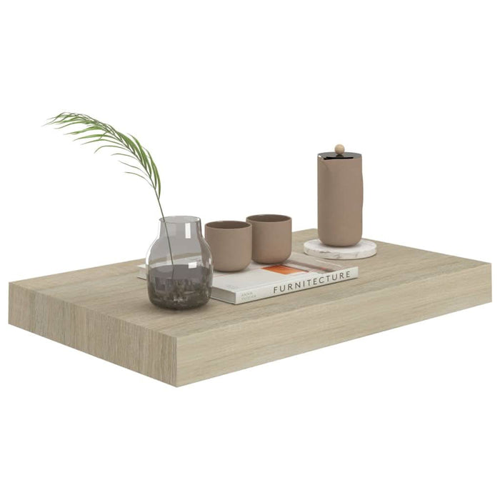 Raft de perete suspendat, stejar, 40x23x3,8 cm, MDF - WALTI WALTI