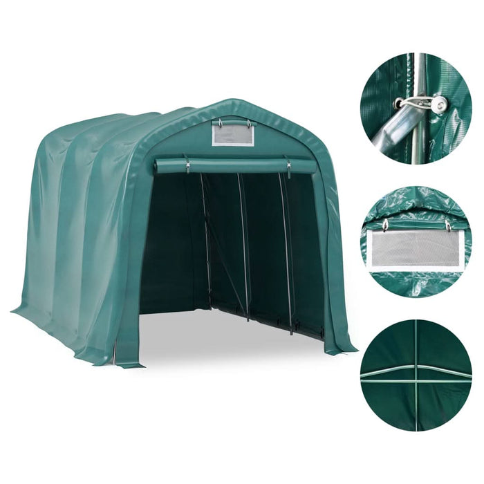 Cort de garaj, verde, 2,4 x 3,6 m, PVC - WALTI WALTI
