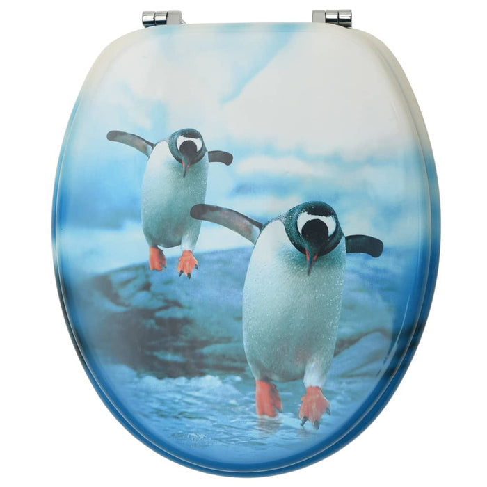 Scaune WC cu capac, 2 buc., MDF, model pinguin - WALTI WALTI
