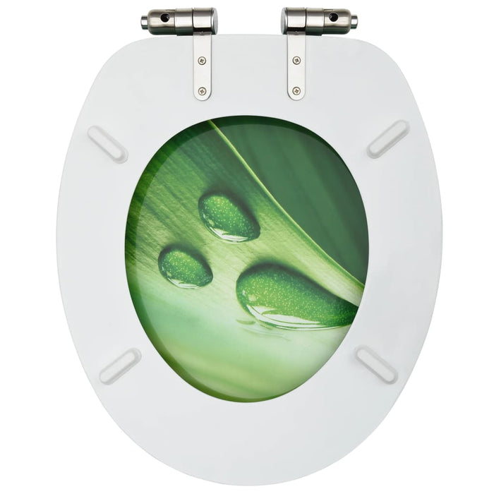 Scaune WC capac silențios, 2 buc., verde, MDF, model stropi - WALTI WALTI