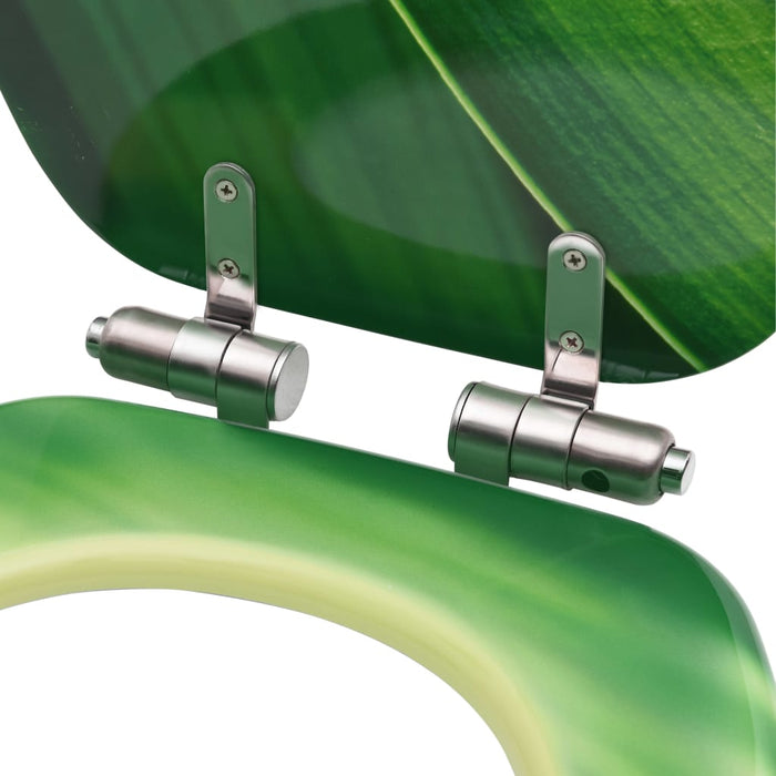 Scaune WC capac silențios, 2 buc., verde, MDF, model stropi - WALTI WALTI